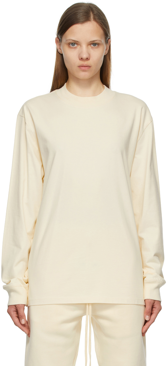 Essentials: Off-White Jersey Long Sleeve T-Shirt | SSENSE Canada