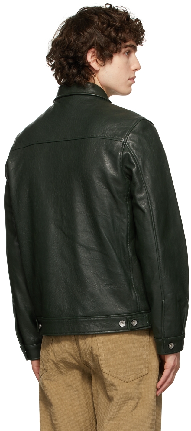 inc green leather jacket