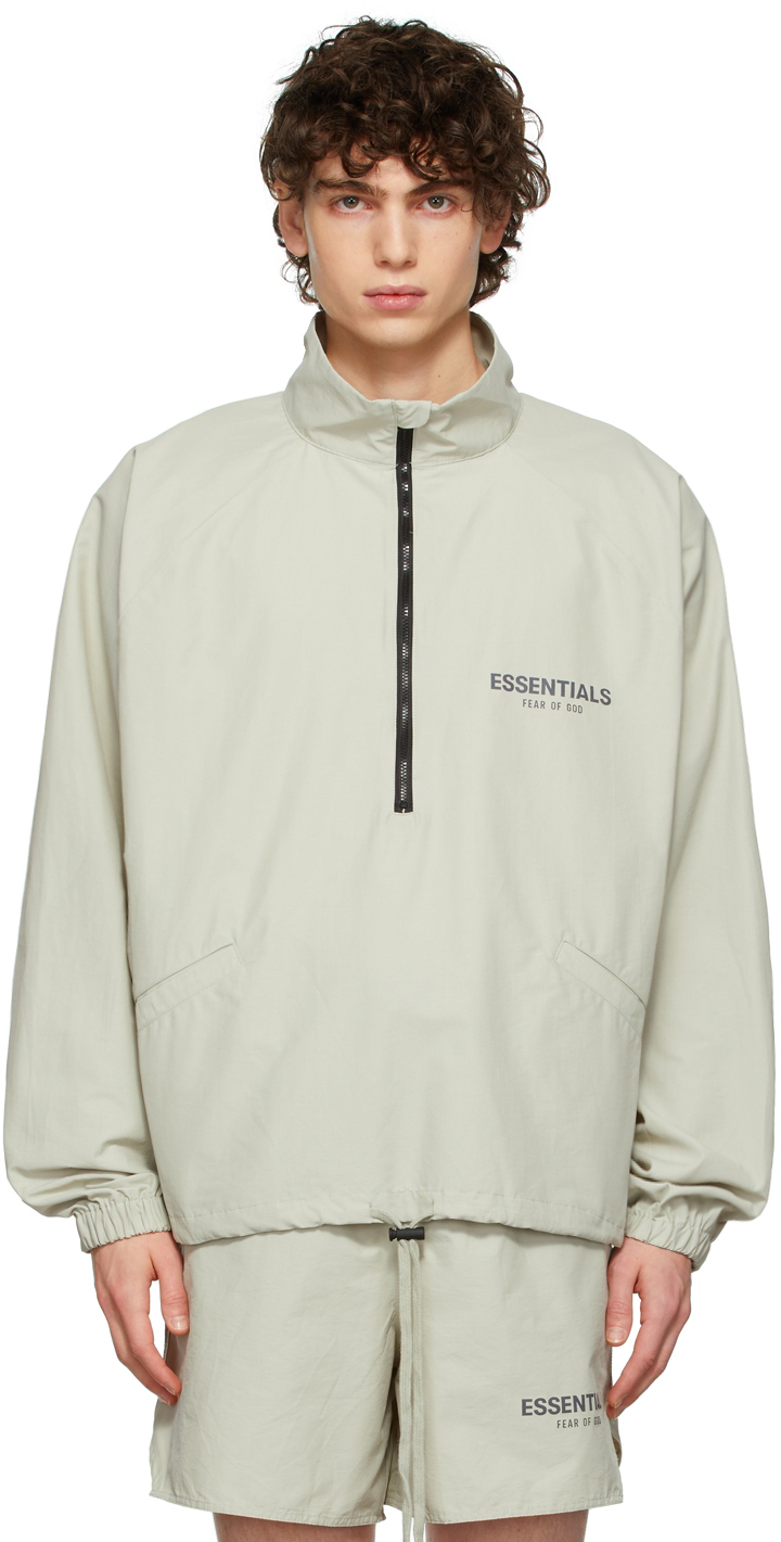fear of god essentials half zip