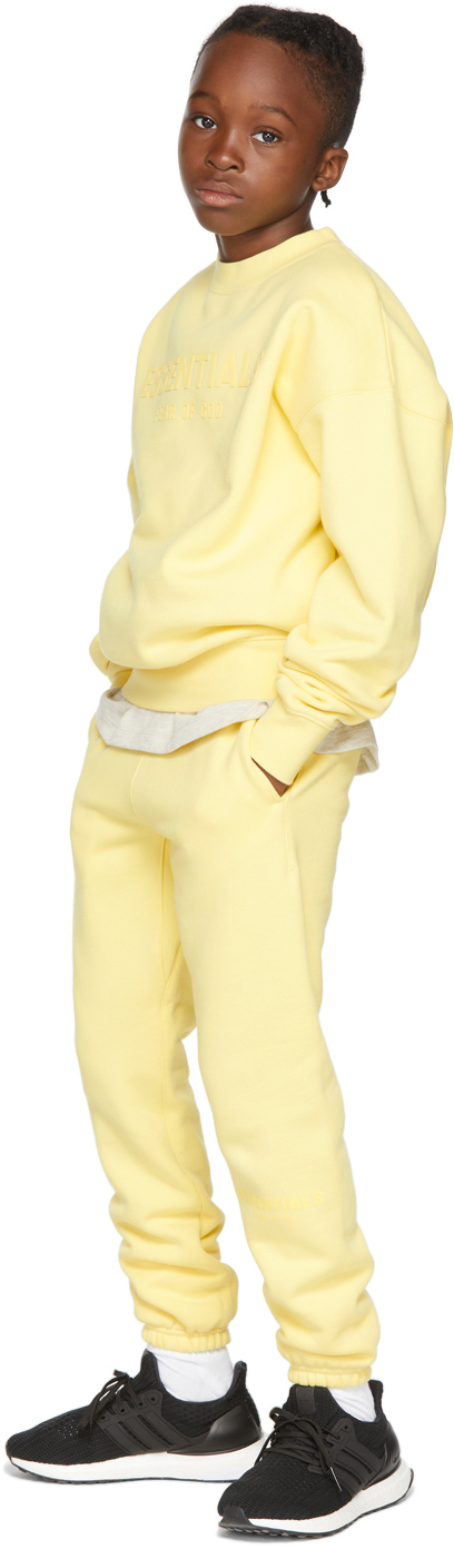 Essentials Kids Yellow Fleece Sweat Lounge Pants