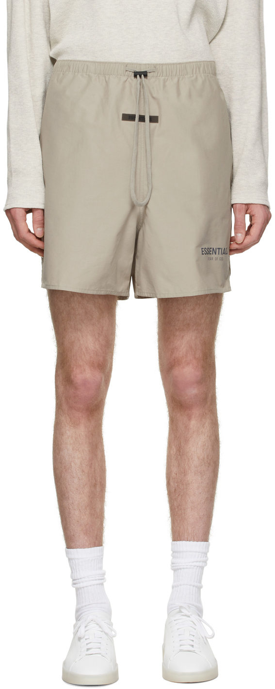 Essentials Grey Volley Shorts SSENSE Canada