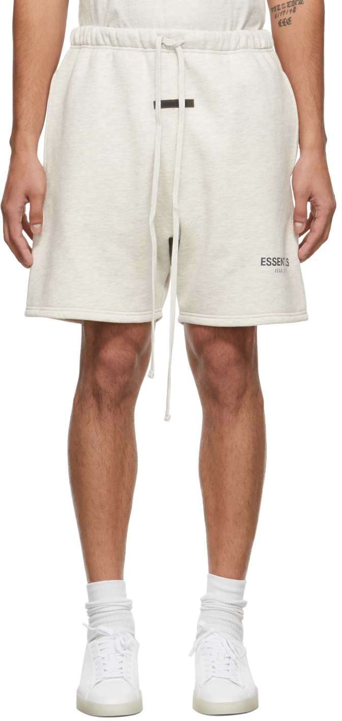 Essentials Off-White Fleece Shorts