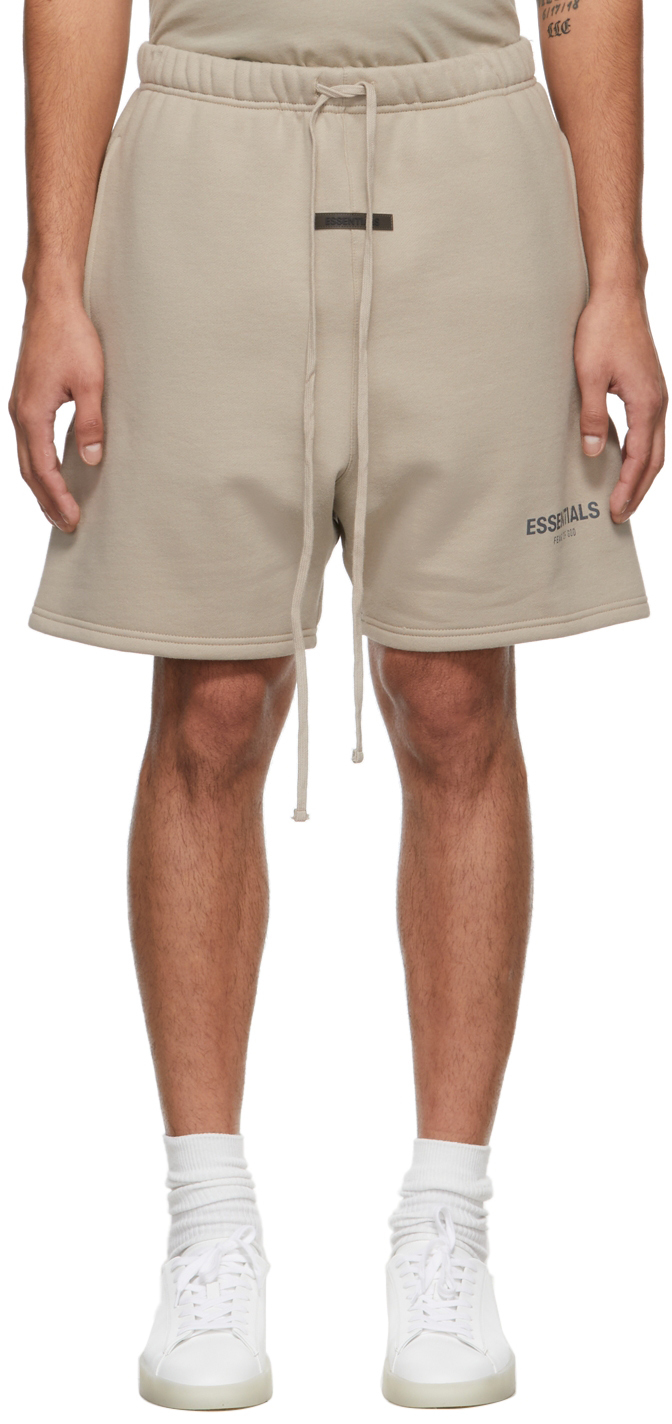 Essentials Tan Fleece Shorts