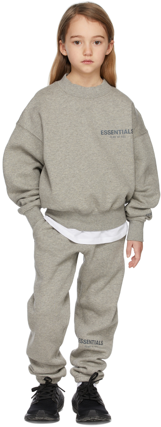 Essentials Kids Grey Pullover Sweatshirt