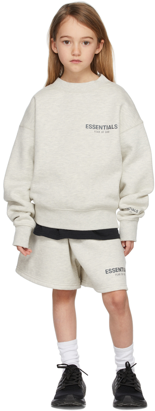 Essentials Kids Off-White Pullover Sweatshirt