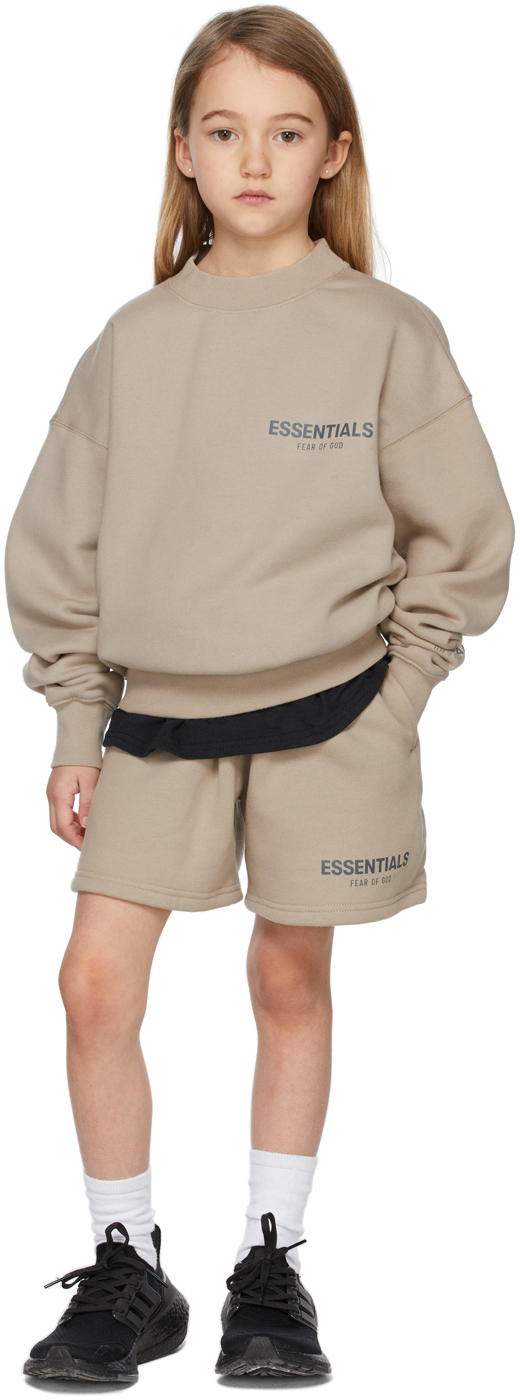 Essentials Kids Tan Pullover Sweatshirt
