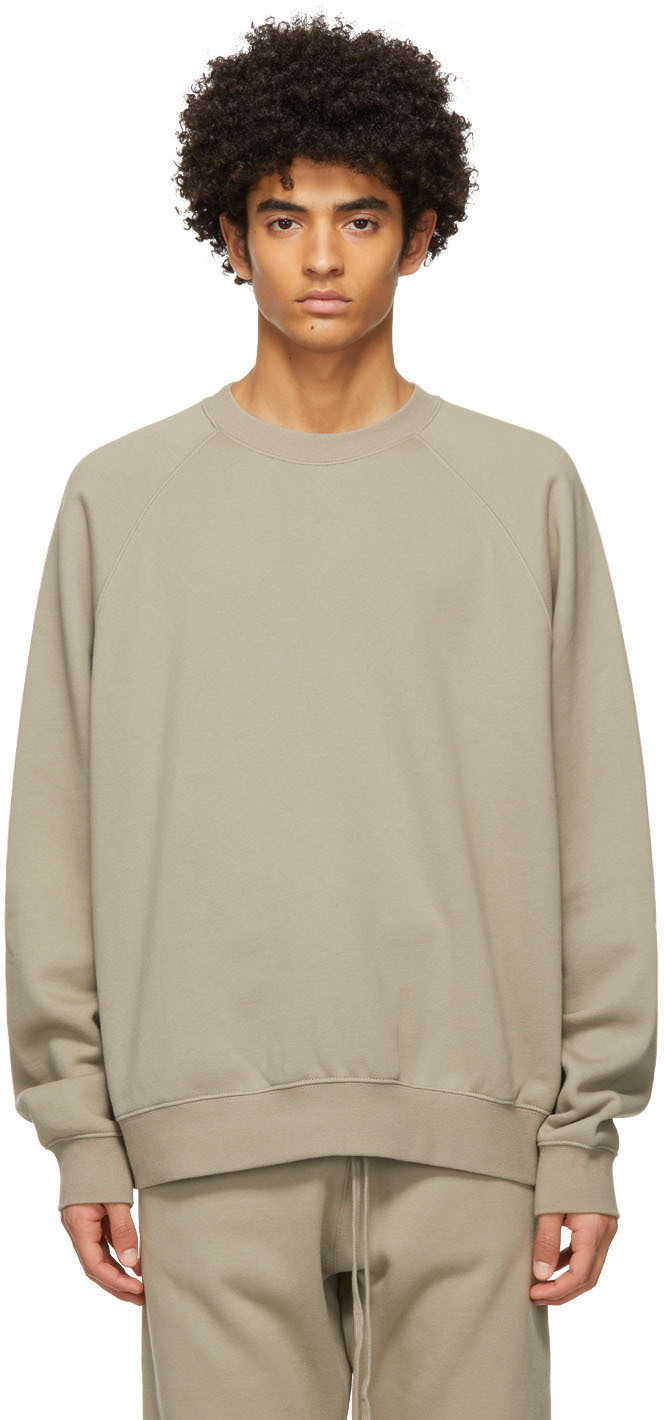 Essentials: Grey Pullover Sweatshirt | SSENSE