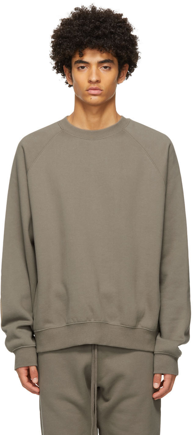 Essentials Taupe Pullover Sweatshirt In 