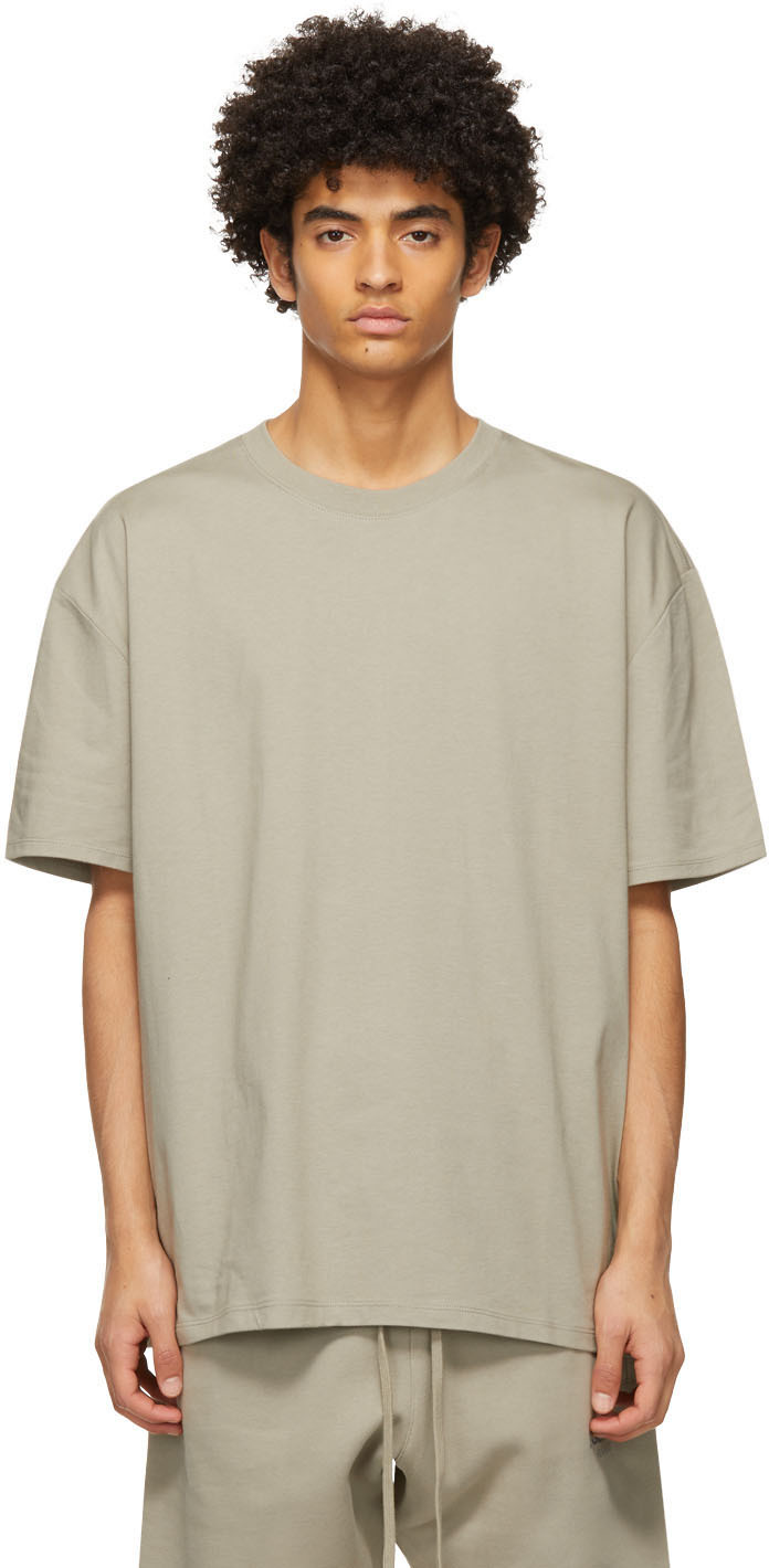Essentials: Grey Jersey T-Shirt | SSENSE Canada