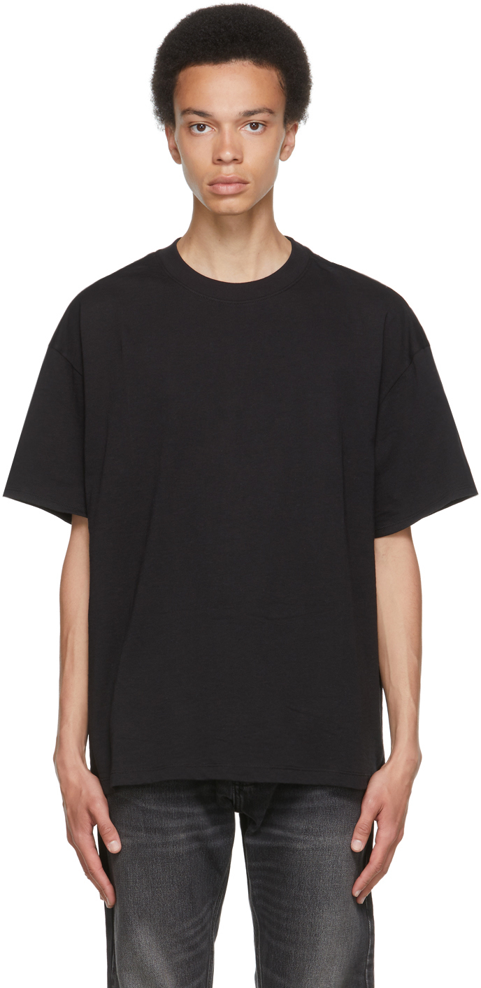 Essentials Three-Pack Black Jersey T-Shirts