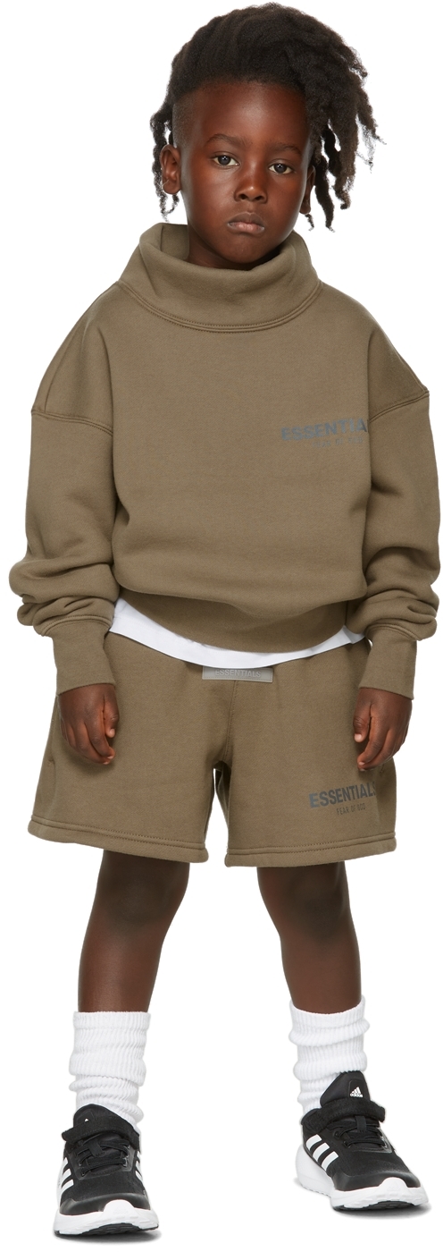 Essentials Kids Taupe Fleece Shorts