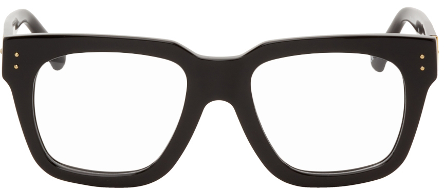 LINDA FARROW Black Max D-Frame Optical Glasses