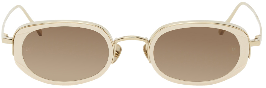 Linda Farrow Off-White Rosie Sunglasses