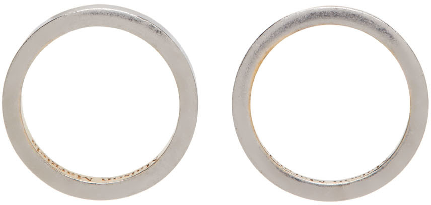 Maison Margiela Black Embroidered Logo Hoodie