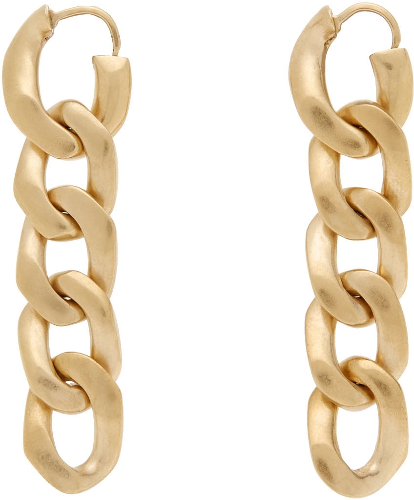 Maison Margiela Curb Chain Earrings - Gold