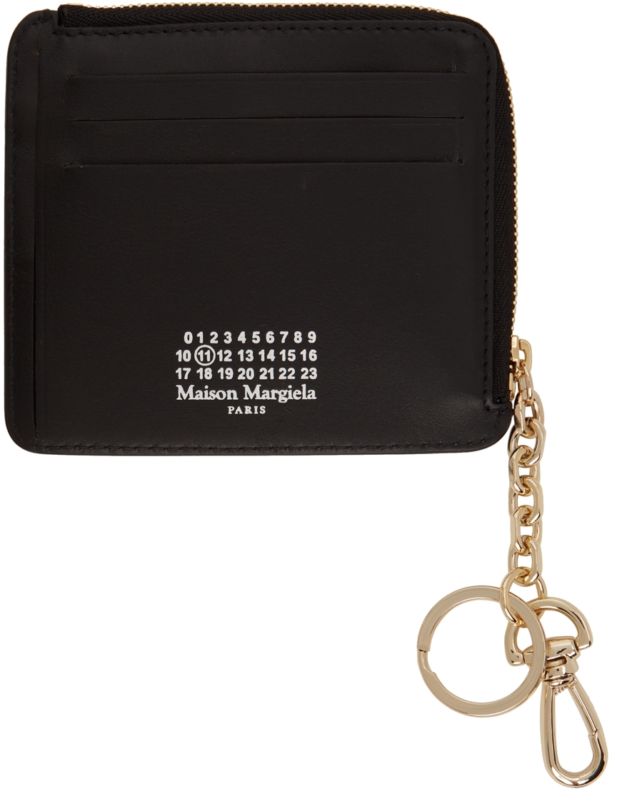 Maison Margiela Patent Leather Keychain Cardholder Greige