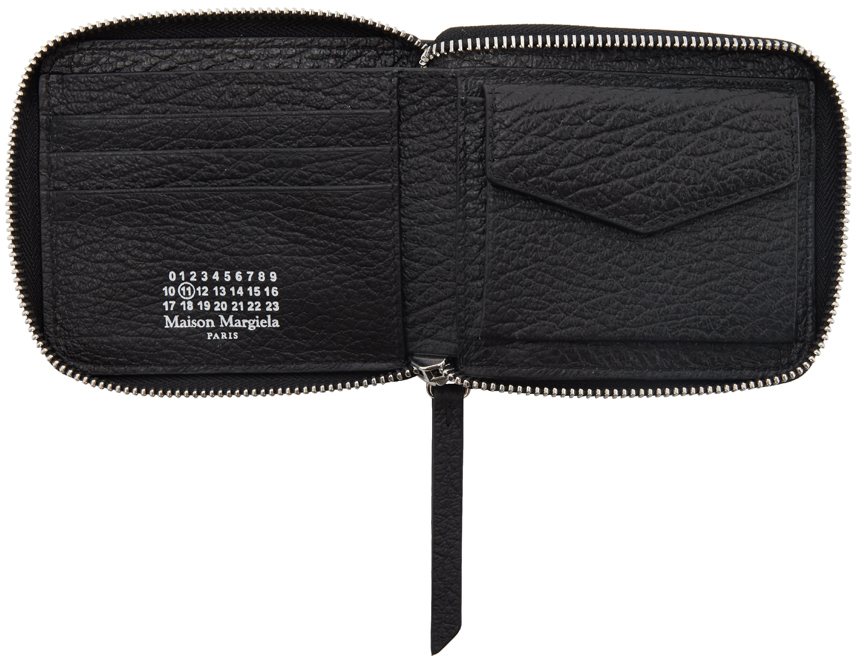 Maison Margiela Black Leather Zip Wallet | Smart Closet