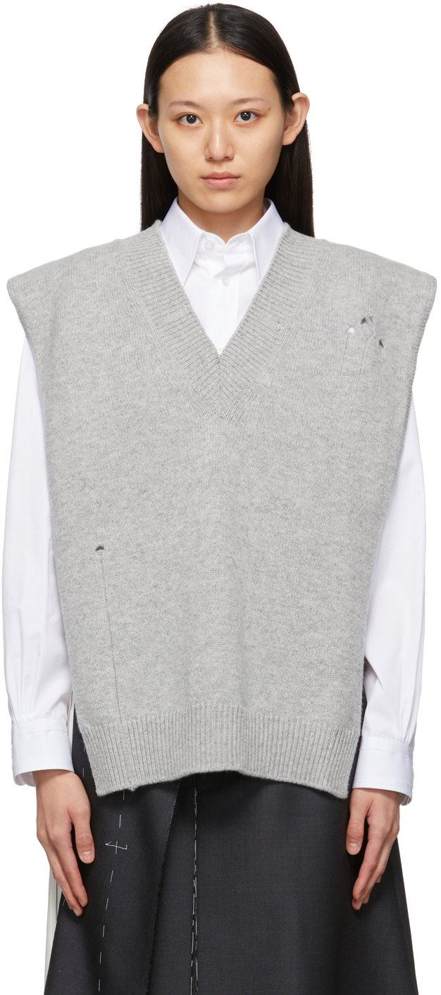 Maison Margiela Grey Knit Vest
