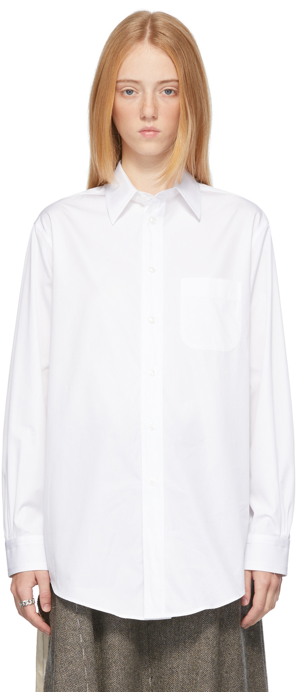 Maison Margiela White Poplin Décortiqué Shirt