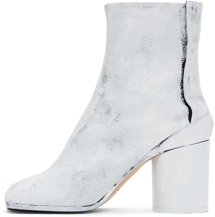 Maison Margiela White Painted Tabi Boots | Smart Closet