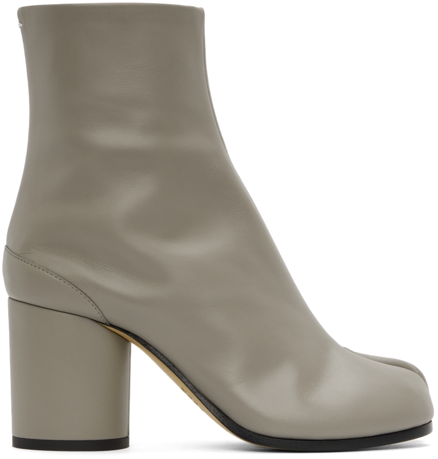 Maison Margiela: SSENSE Canada Exclusive Grey Tabi Boots | SSENSE