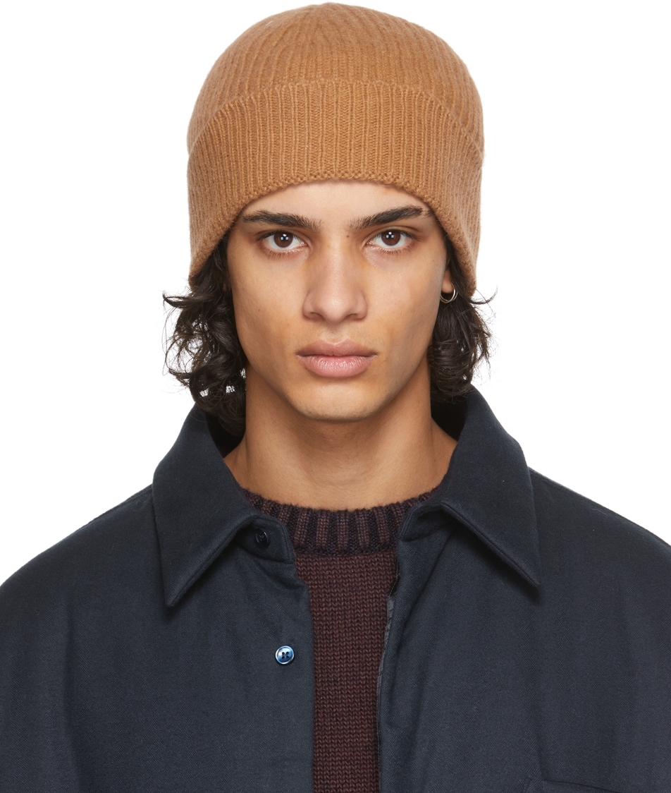 Tan Alpaca Beanie by Maison Margiela on Sale