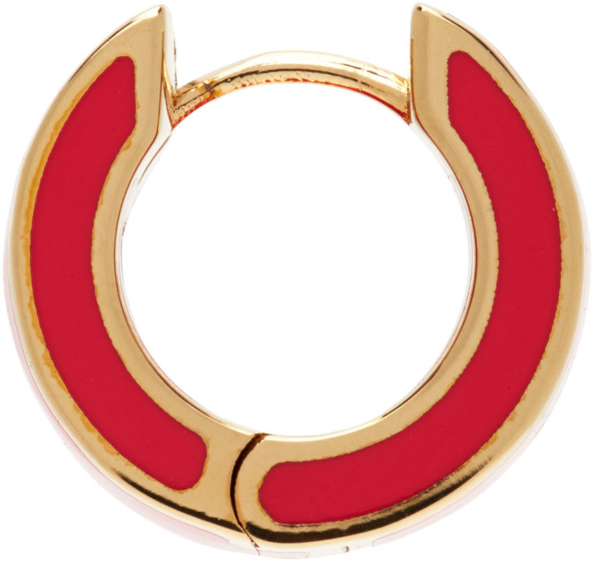 Maison Margiela Gold & Red Uniform Band Ring