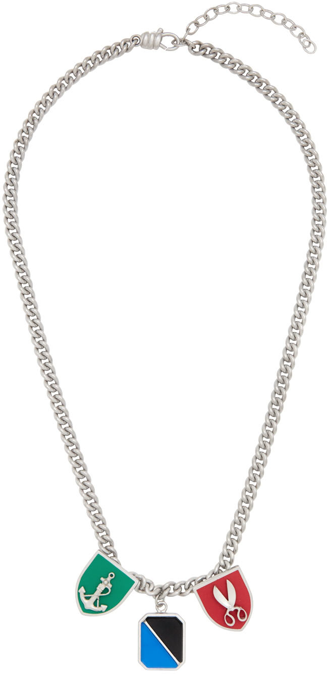 Maison Margiela Silver Resin Charm Necklace | Smart Closet