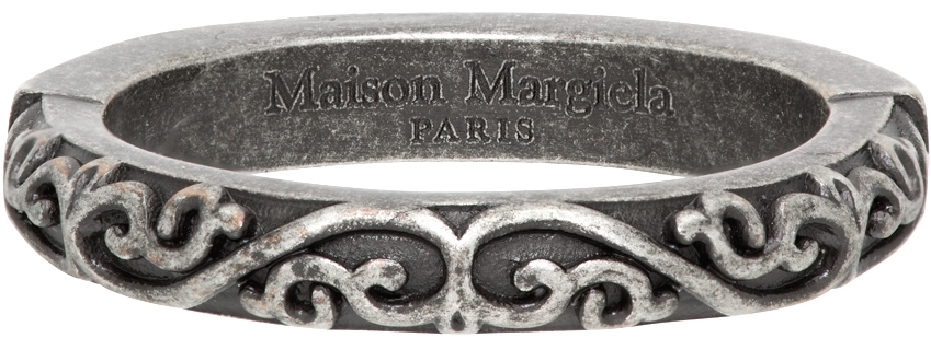 Maison Margiela Gunmetal Semi-Polished Ring