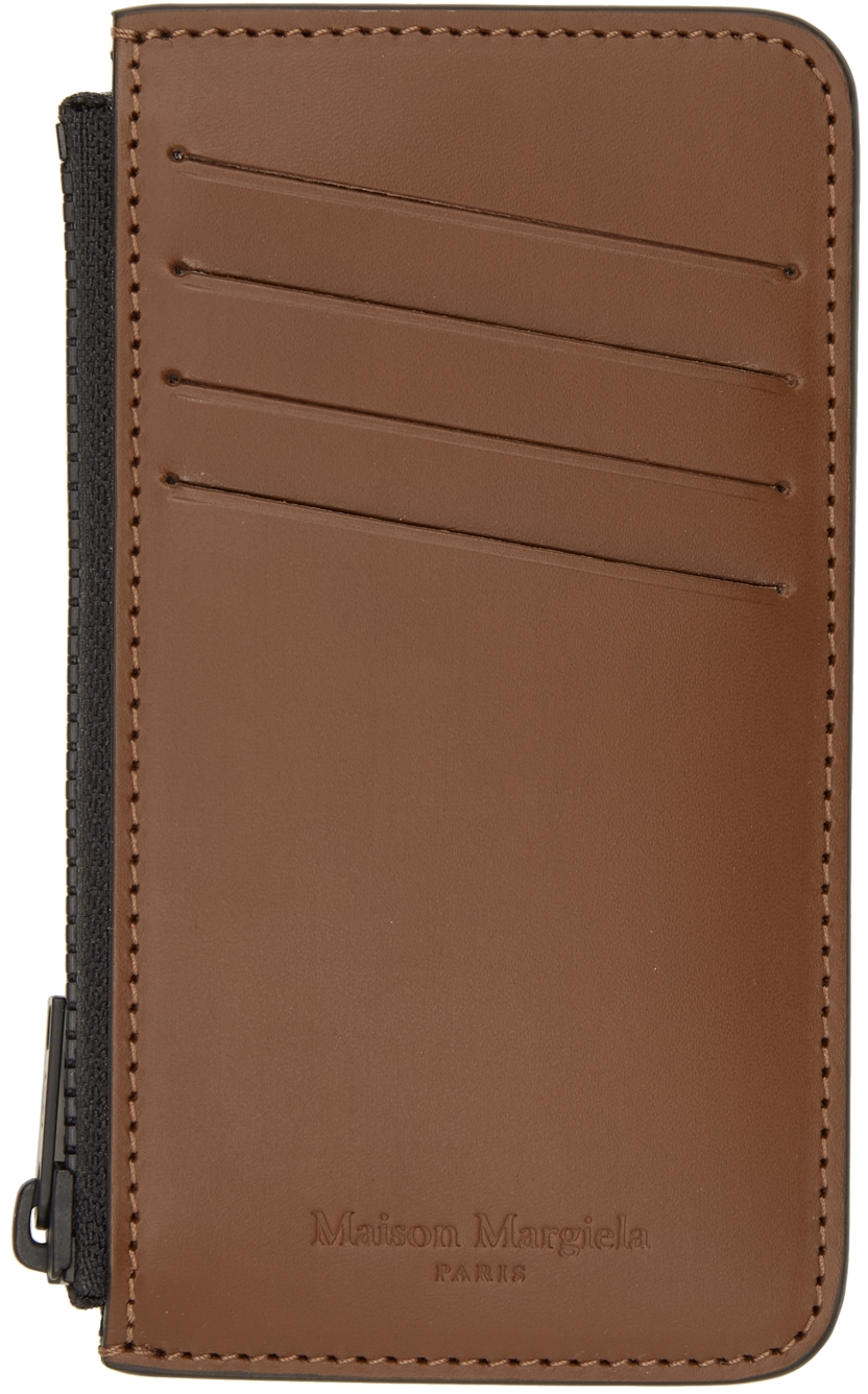 Maison Margiela Black & Brown Card Holder Wallet | Smart Closet