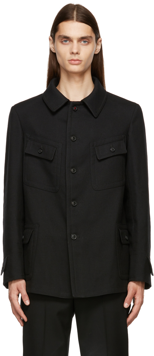 Black Wool Kaban Jacket