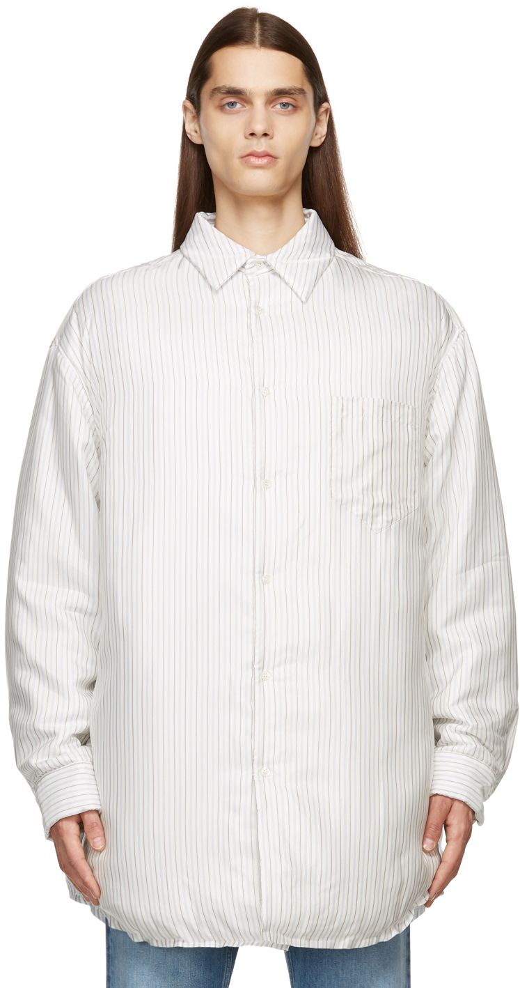 Chemise à col italien Coton Maison Margiela pour homme en coloris Blanc Homme Chemises Chemises Maison Margiela 