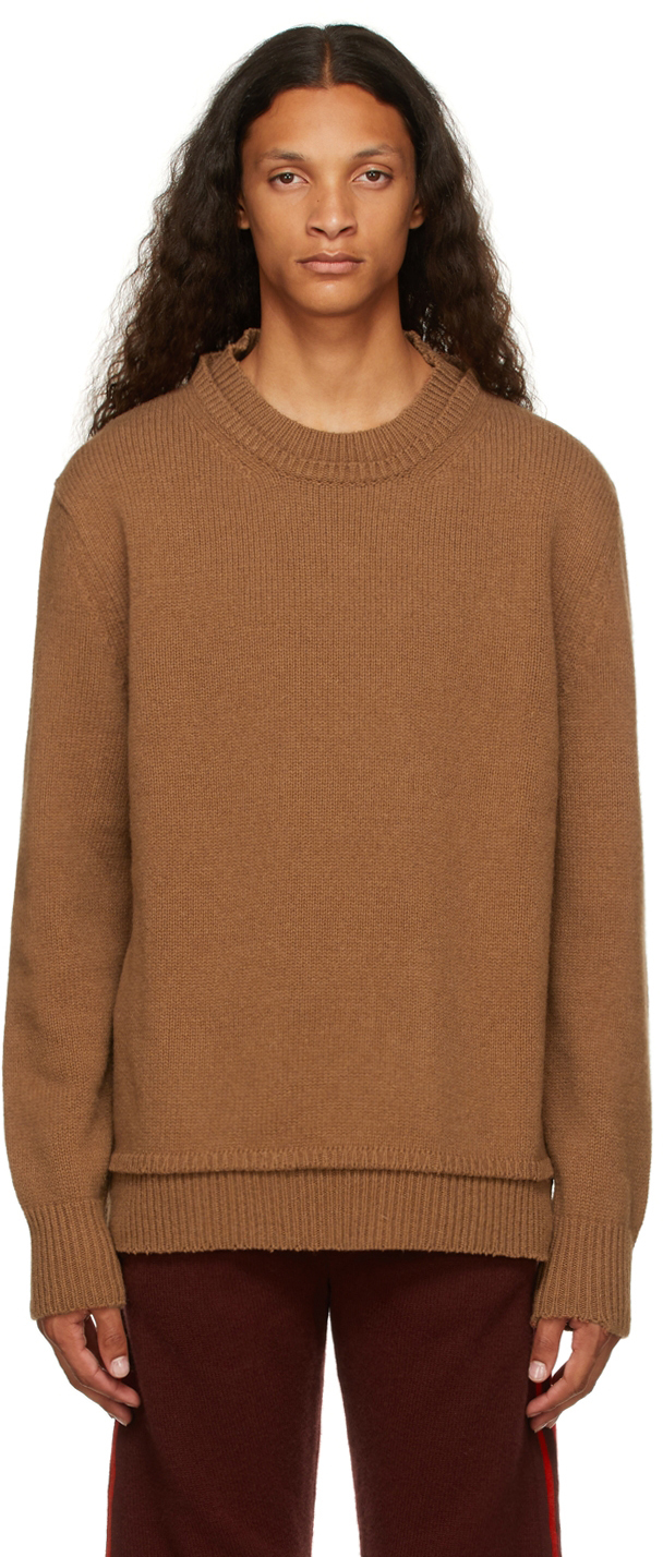 Maison Margiela Brown Wool Décortiqué Sweater