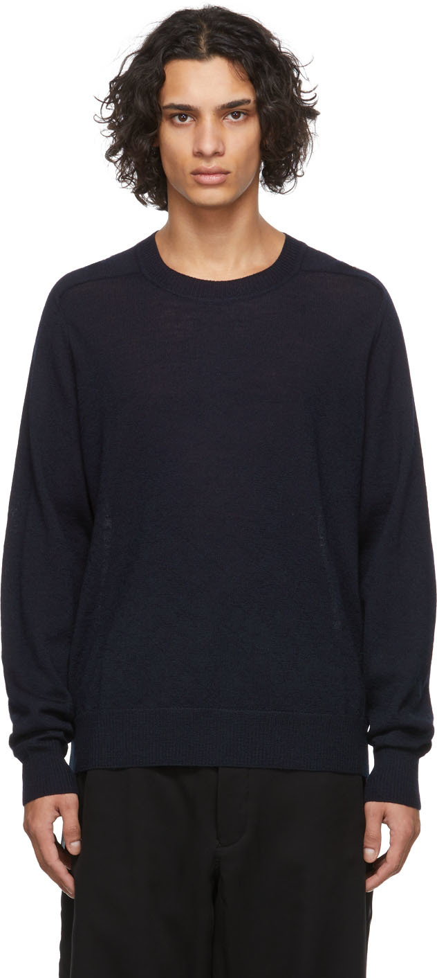 Navy Elbow Patch Sweater