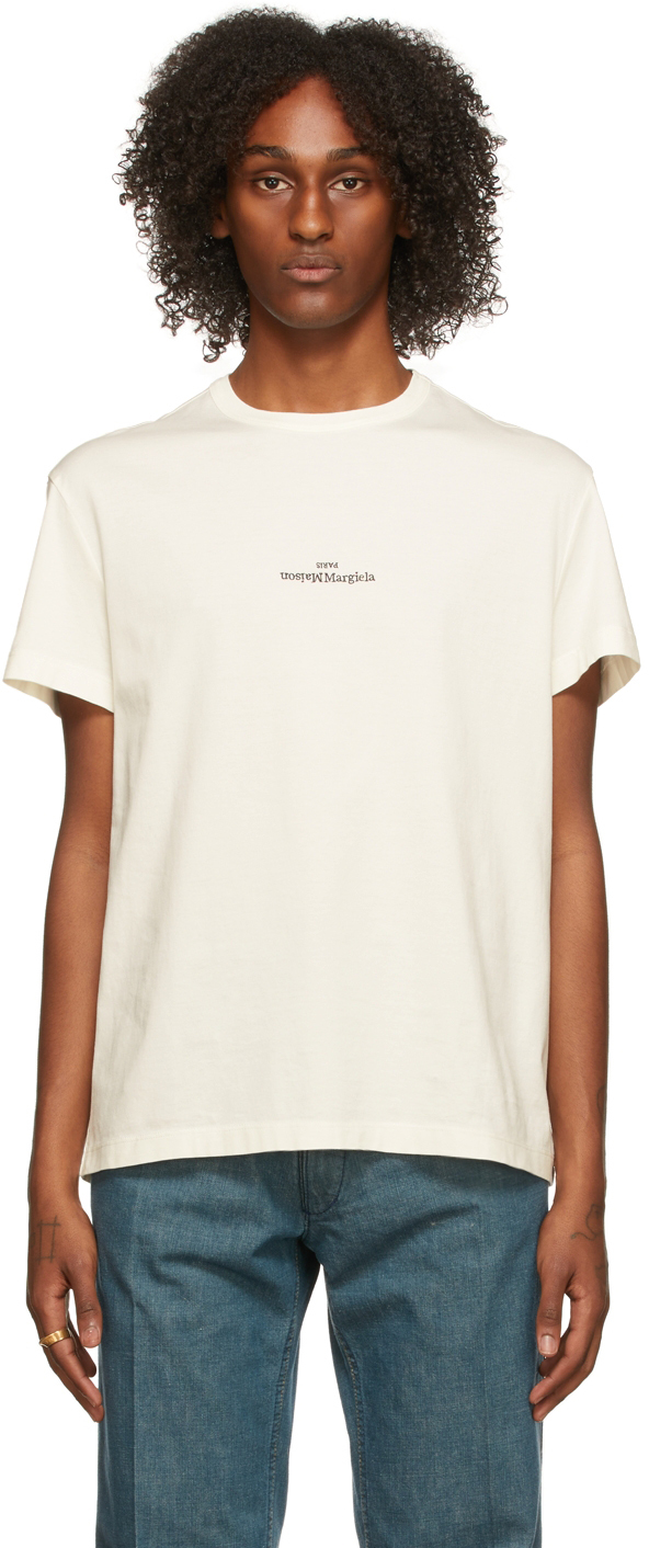 Maison Margiela Off-White Distorted Logo T-Shirt