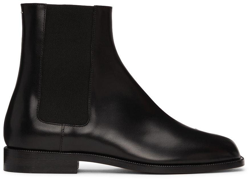 Black Tabi Chelsea Boots by Maison 