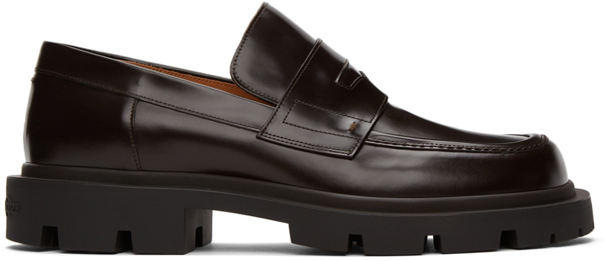 Maison Margiela: Brown Leather Loafers | SSENSE