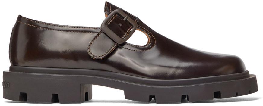 Maison Margiela Brown Mary-Jane Loafers