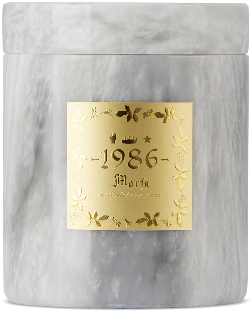 1986 White Marble Marfa Candle