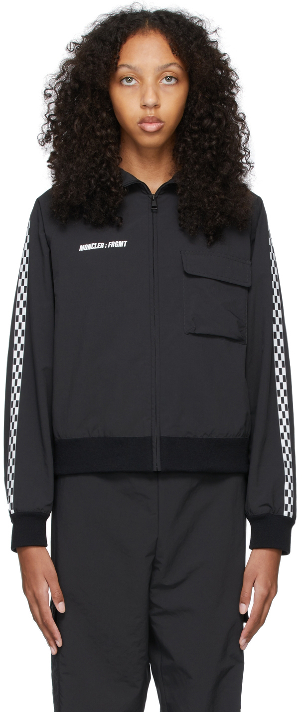 黑色 7 Moncler FRGMT Hiroshi Fujiwara 系列徽标运动夹克