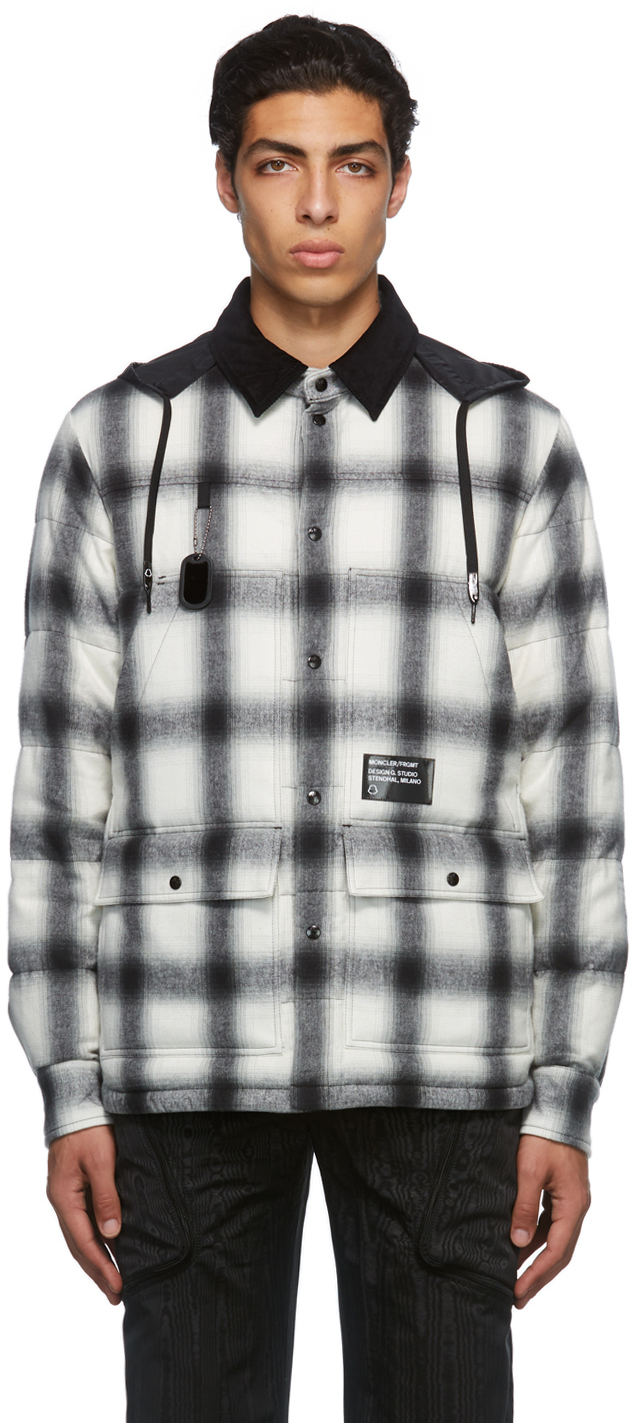 Moncler Genius: 7 Moncler FRGMT Hiroshi Fujiwara Gray Check Down Jacket ...