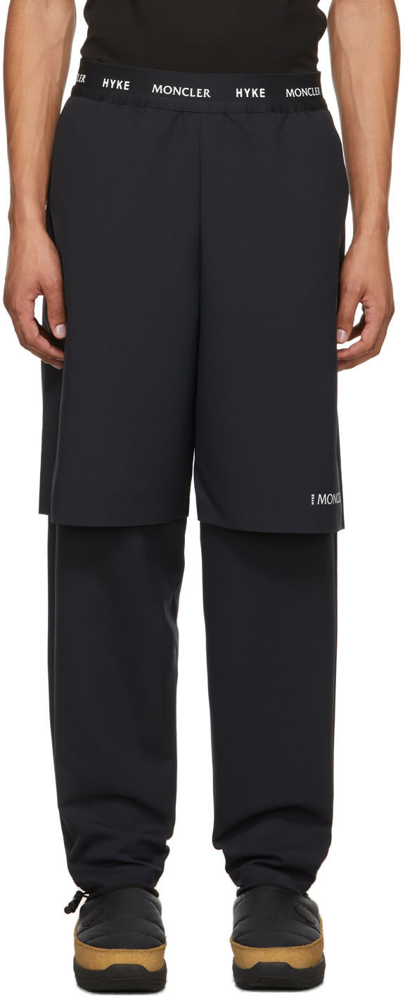 4 Moncler Hyke Navy Layered Trousers