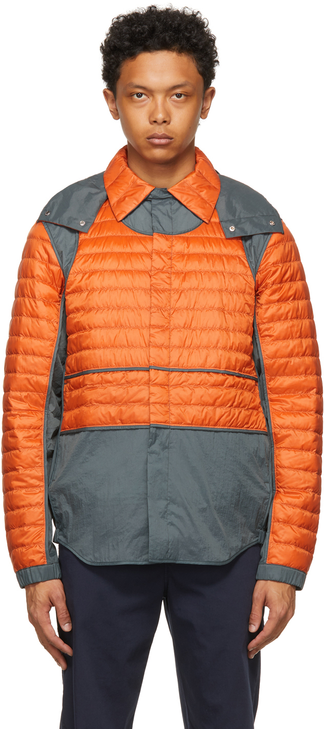 5 Moncler Craig Green Orange & Grey Down Chrysemys Jacket