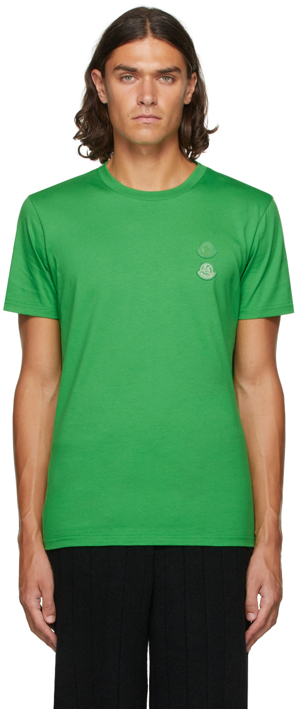 Meningsløs Ministerium Beroligende middel Moncler Genius: 2 Moncler 1952 Green Double Logo T-Shirt | SSENSE