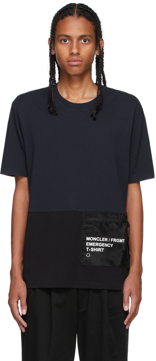 Moncler Genius 7 Moncler FRGMT Fujiwara Navy & Black Packable T-Shirt