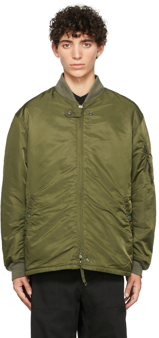 Green Aviator Jacket by Engineered Garments on Sale