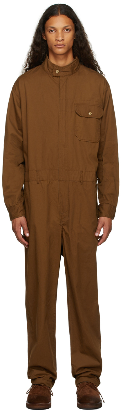 Engineered Garments Brown Twill Racing Jumpsuit | Smart Closet