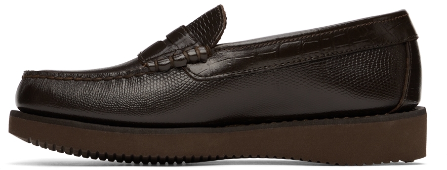 Engineered Garments Brown Sebago Edition Exotic Loafers | Smart Closet