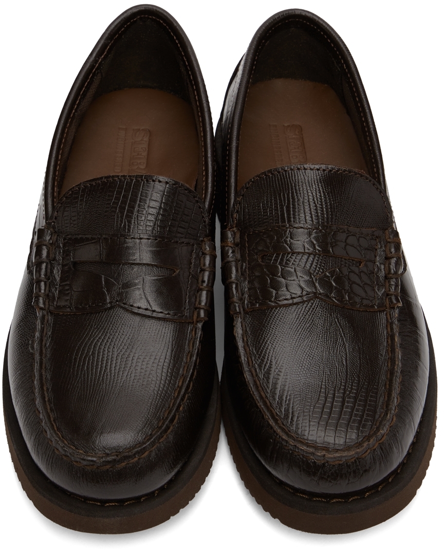 Engineered Garments Brown Sebago Edition Exotic Loafers | Smart Closet