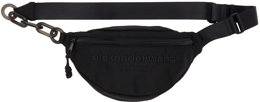 black nylon fanny pack